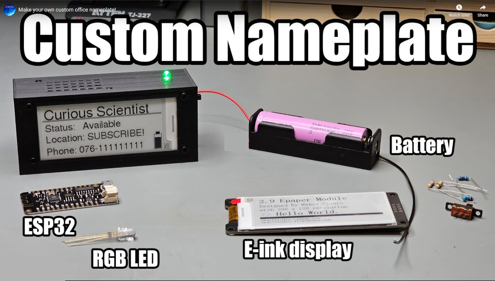 Image of Reinvent Your Office Nameplate with E‑Ink & ESP32: A DIY Blend of Retro Tech and Modern Design