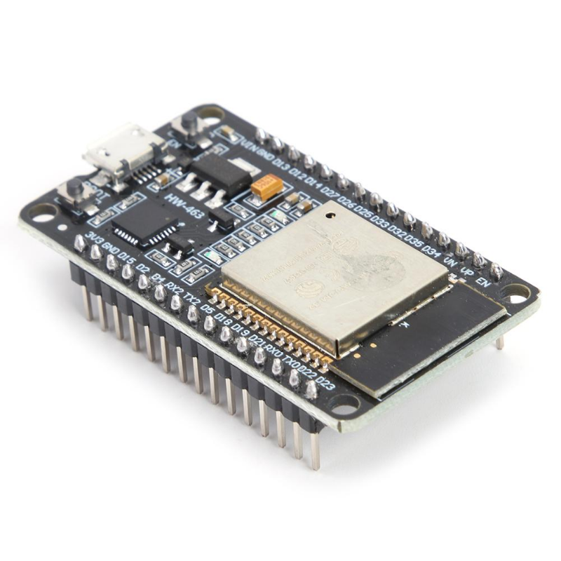 Image of Forsiden af ESP32-WROOM-32D med Micro USB