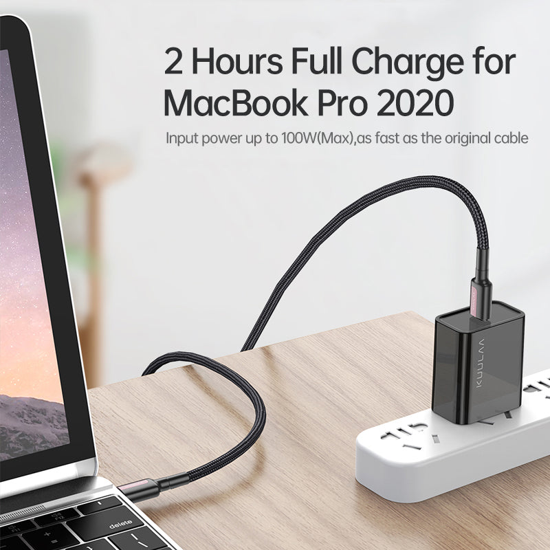 USB-C till USB-C PD-kabel 100W – 1 meter