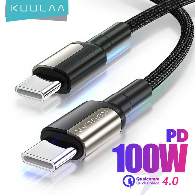 USB-C till USB-C PD-kabel 100W – 1 meter