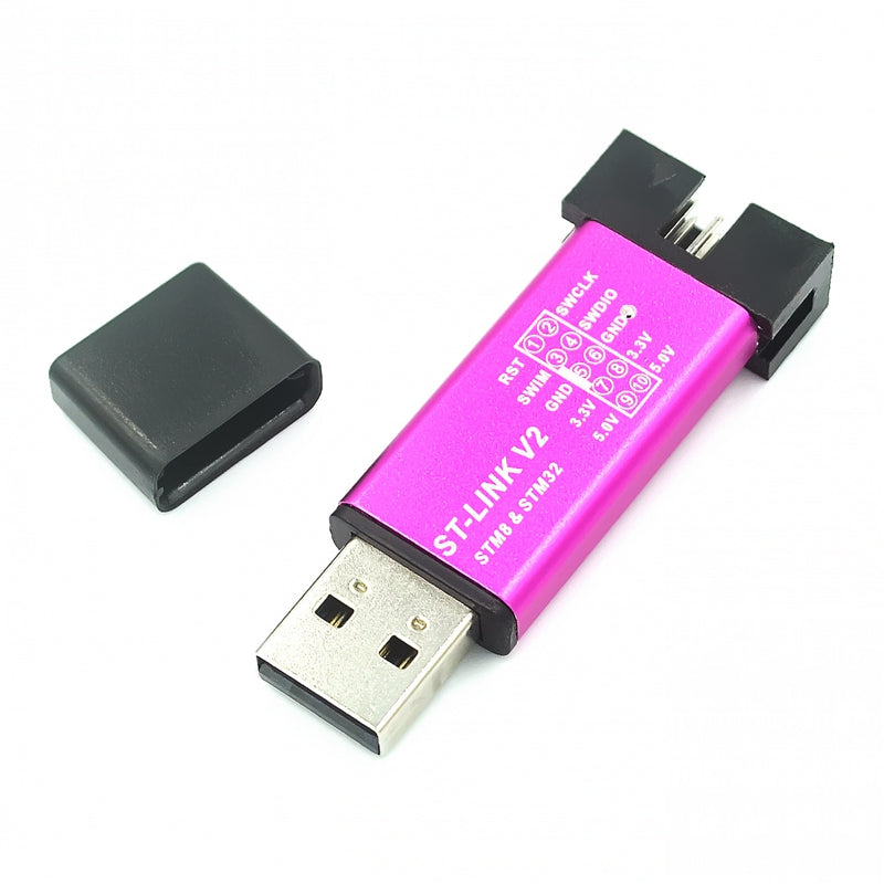 Image of ST-Link V2-kompatibel USB-programmerare/debugger för STM8 STM32