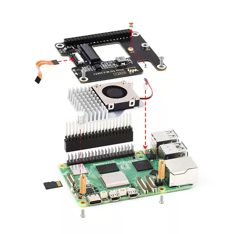 Image of Weixue PCIe till M.2 Adapter för Raspberry Pi 5