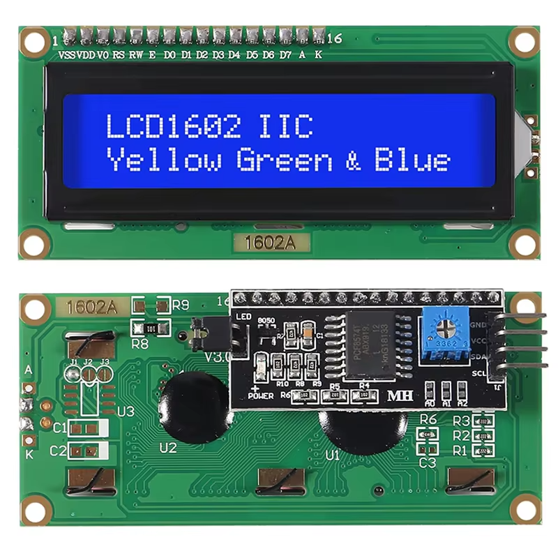 LCD-display 2x16 tecken med I2C-kontroll