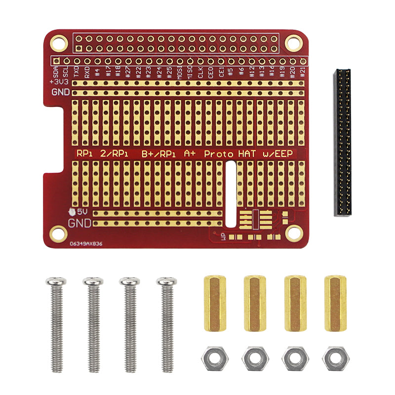Image of DIY Prototype HAT Shield Kit Til Raspberry Pi 4B/3B+