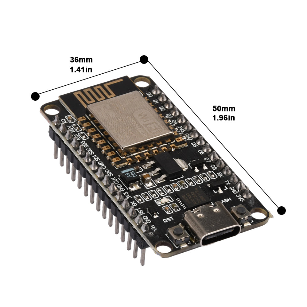 Image of ESP8266 NodeMCU med USB C med størrelse
