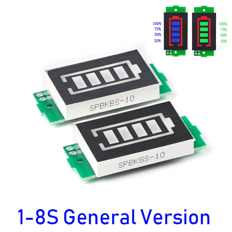 1stk 1-8S Lithium Batteri Power Display Modul med eksempel