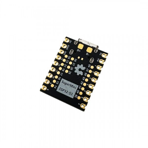 ESP32-S3 SuperMini set fra bagsiden