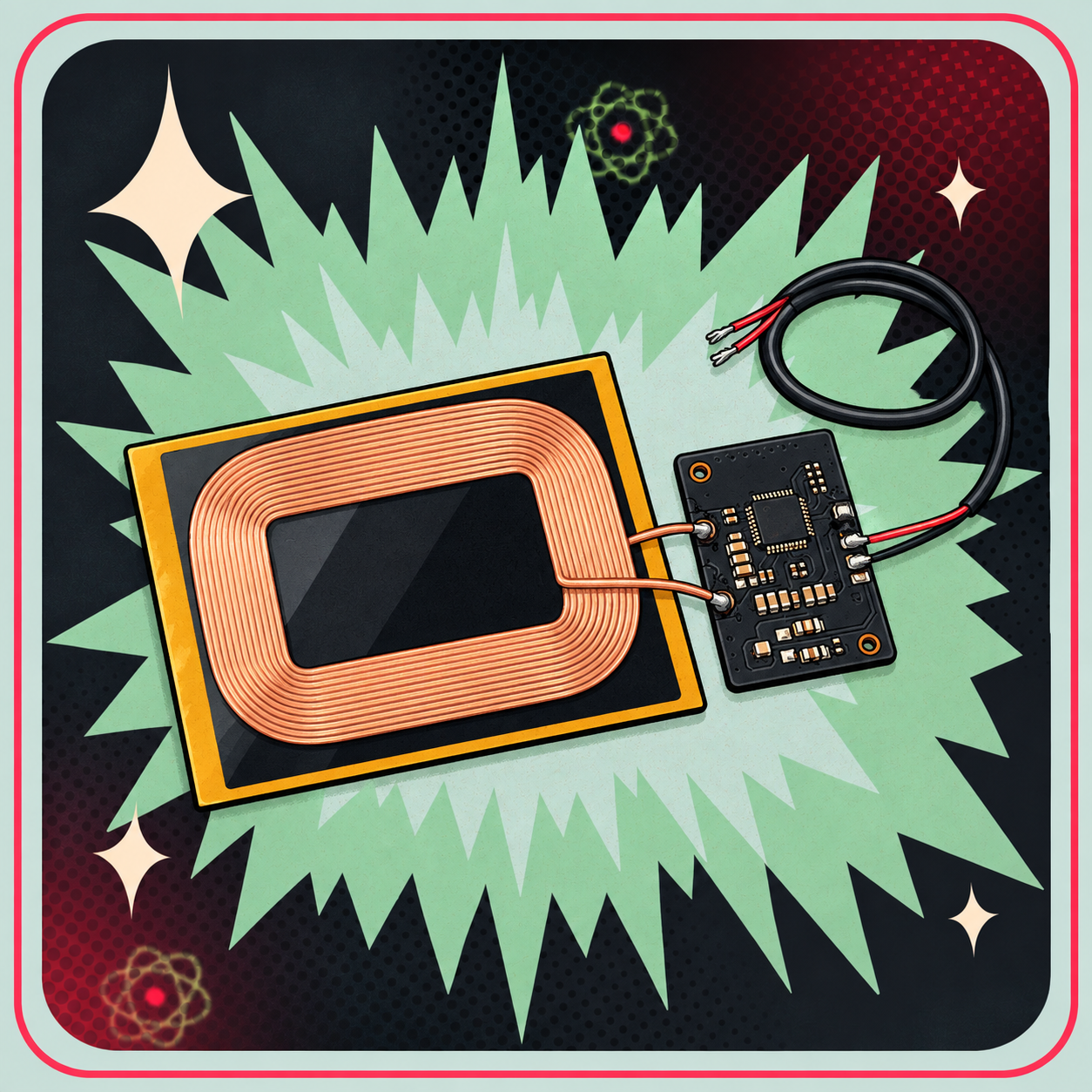 Image of 5V 1A Wireless charging module – eBits retroillustration