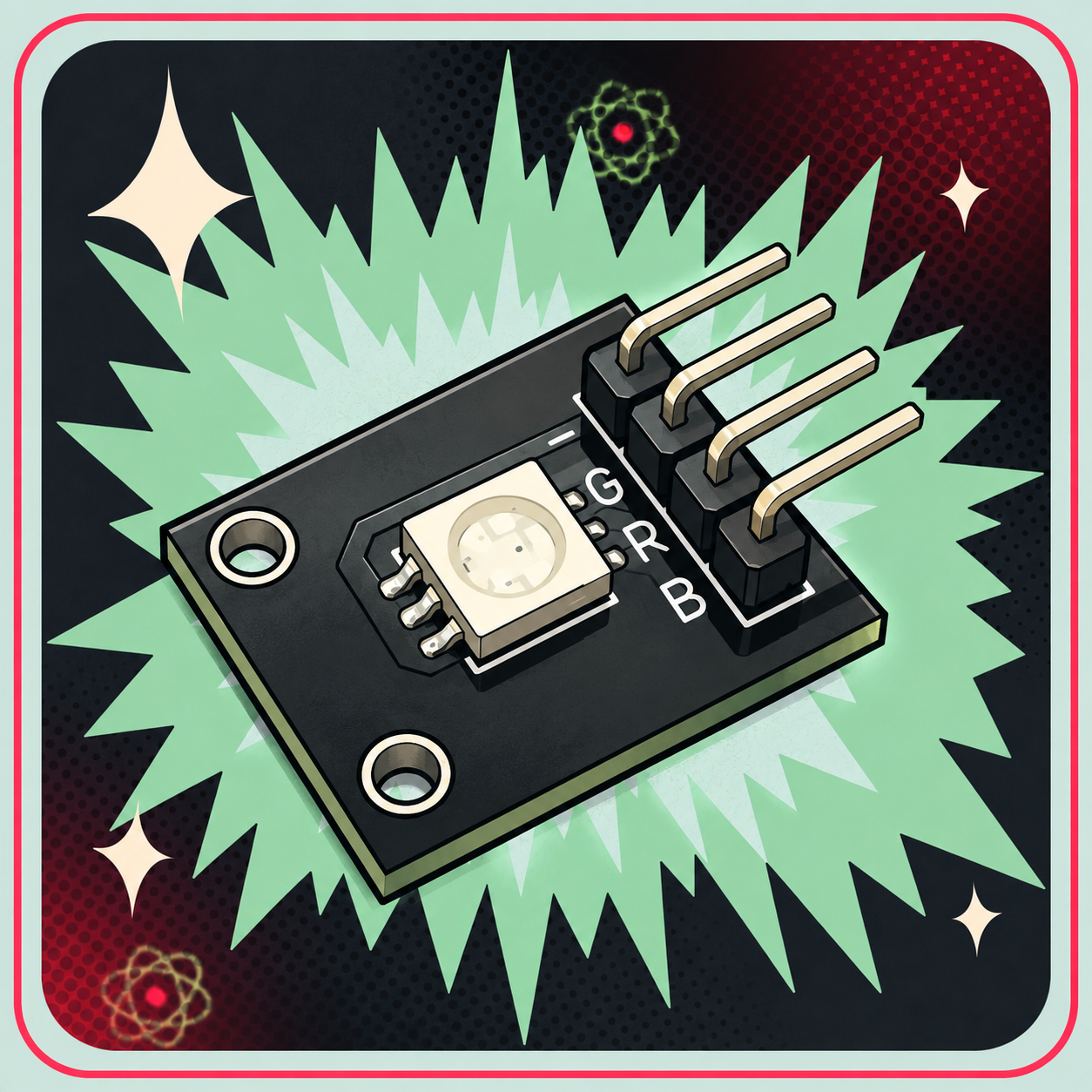 KY-009 RGB LED SMD – eBits retroillustration