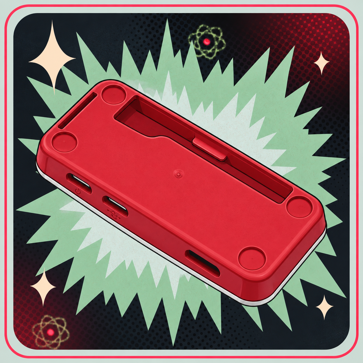 Raspberry Pi Zero W Officielt Kabinet – eBits retroillustration