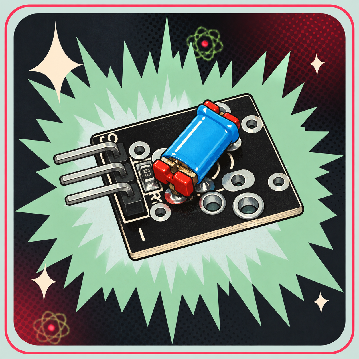 KY-020 Tilt switch – eBits retroillustration