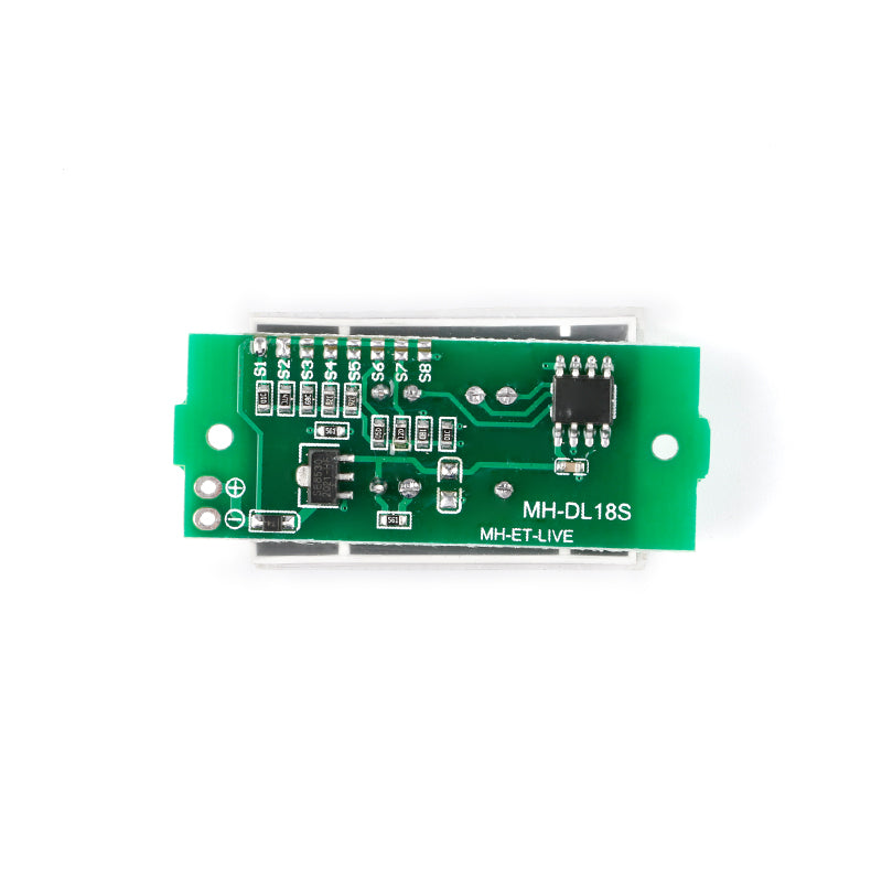 bagsiden af en 1-8S Lithium Batteri Power Display Modul
