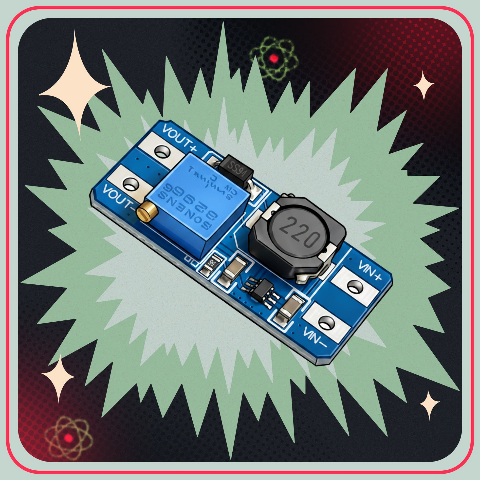 MT3608 DC-DC step-up omvandlare