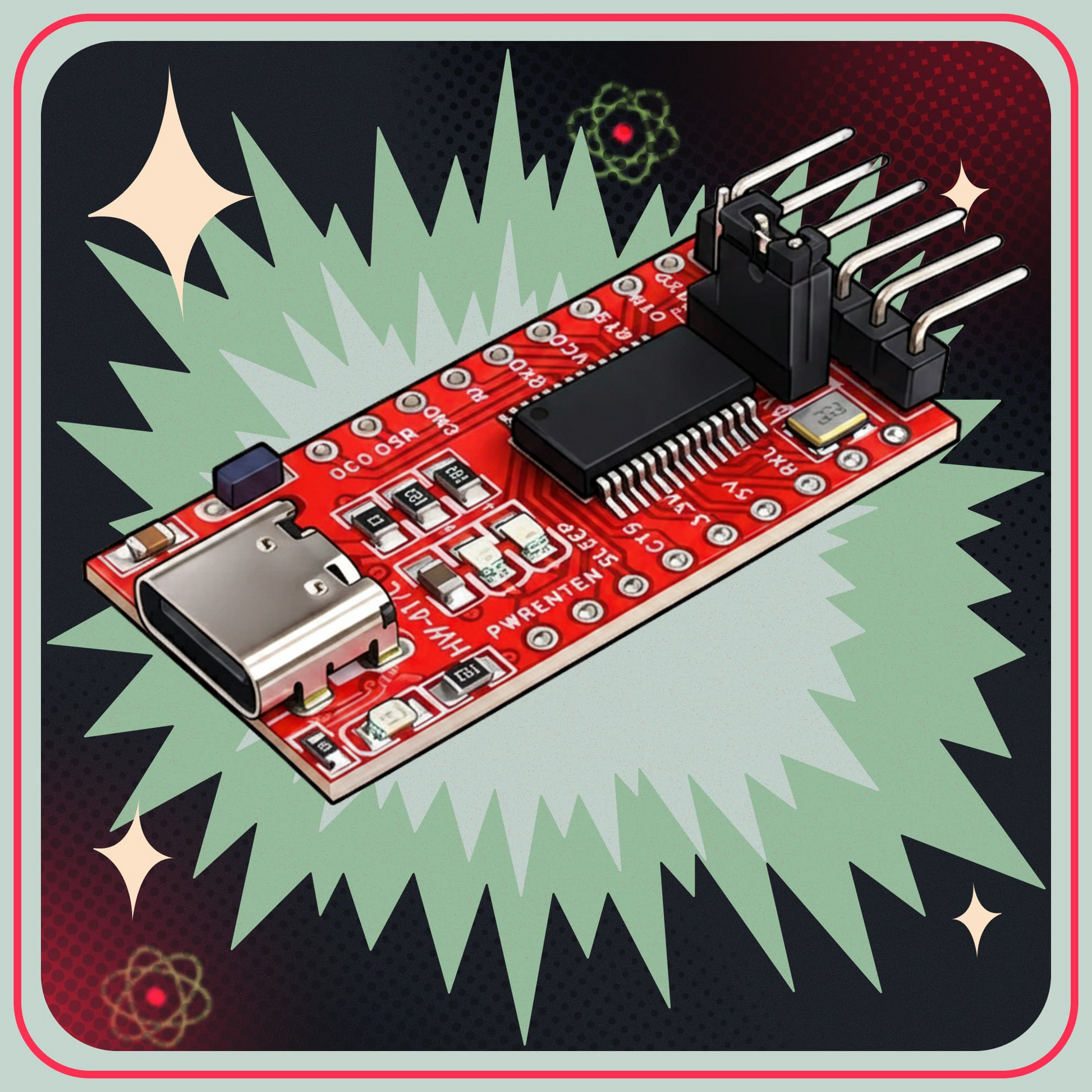 FT232R USB-seriell UART-omvandlare
