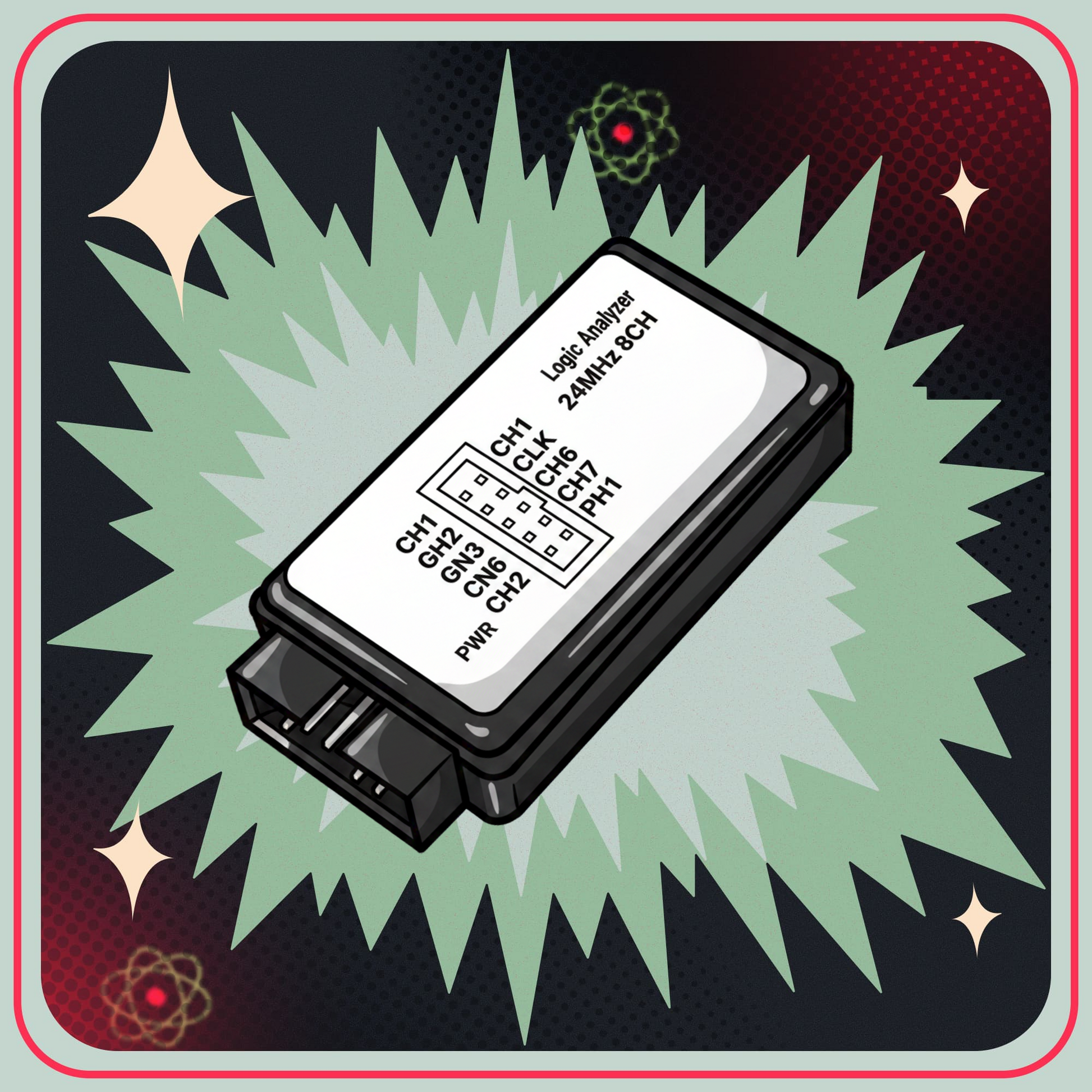 Logisk analysator - 24MHz 8 kanaler