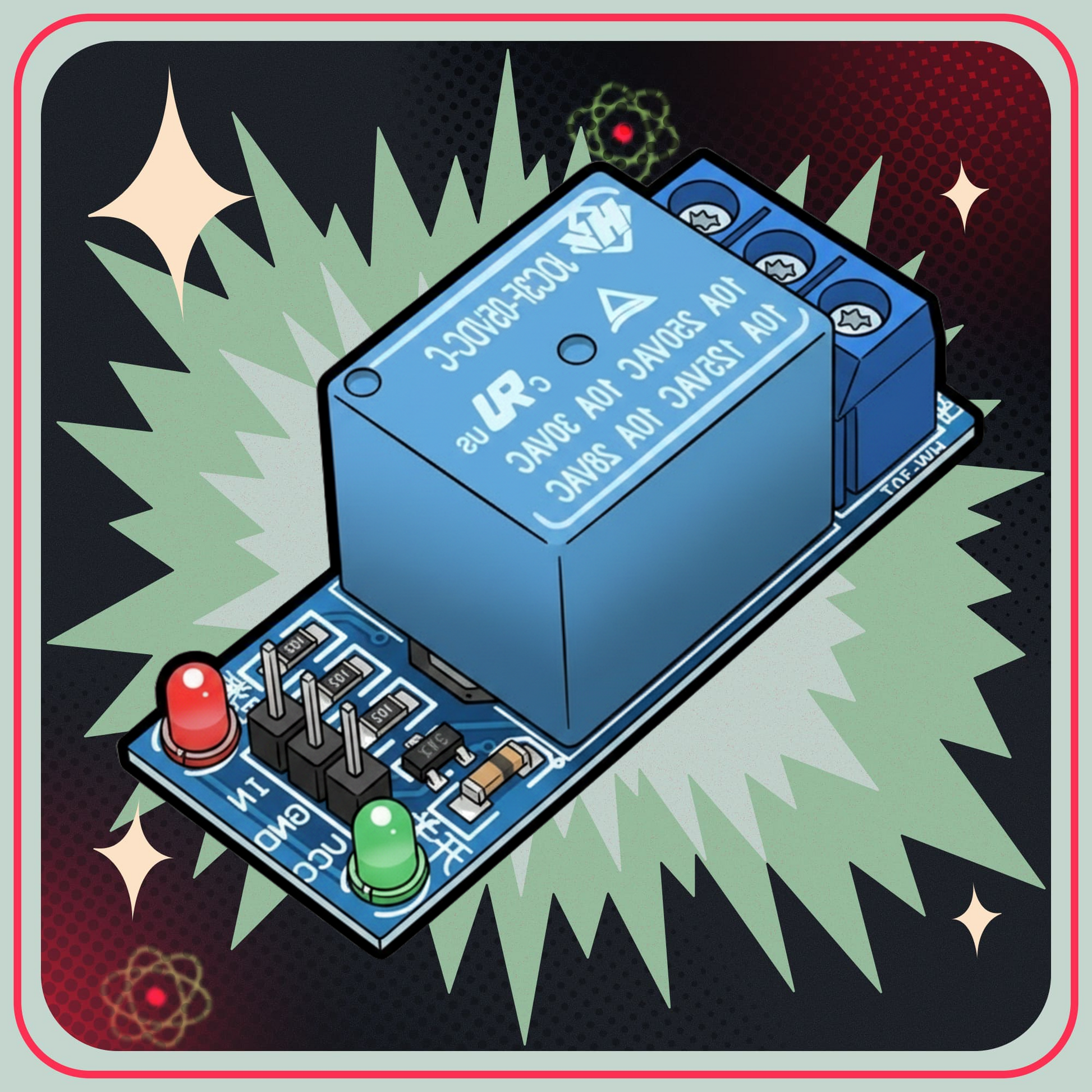 HW-307 Single-Channel Relay Module/relämodul 10A
