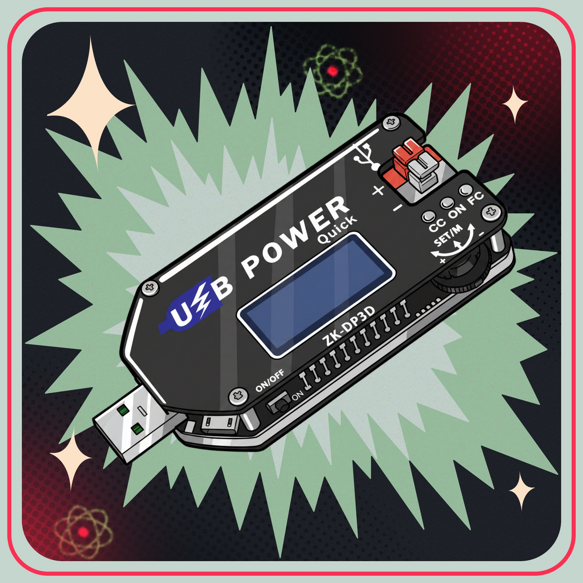 ZK-DP3D Strömförsörjning USB-driven