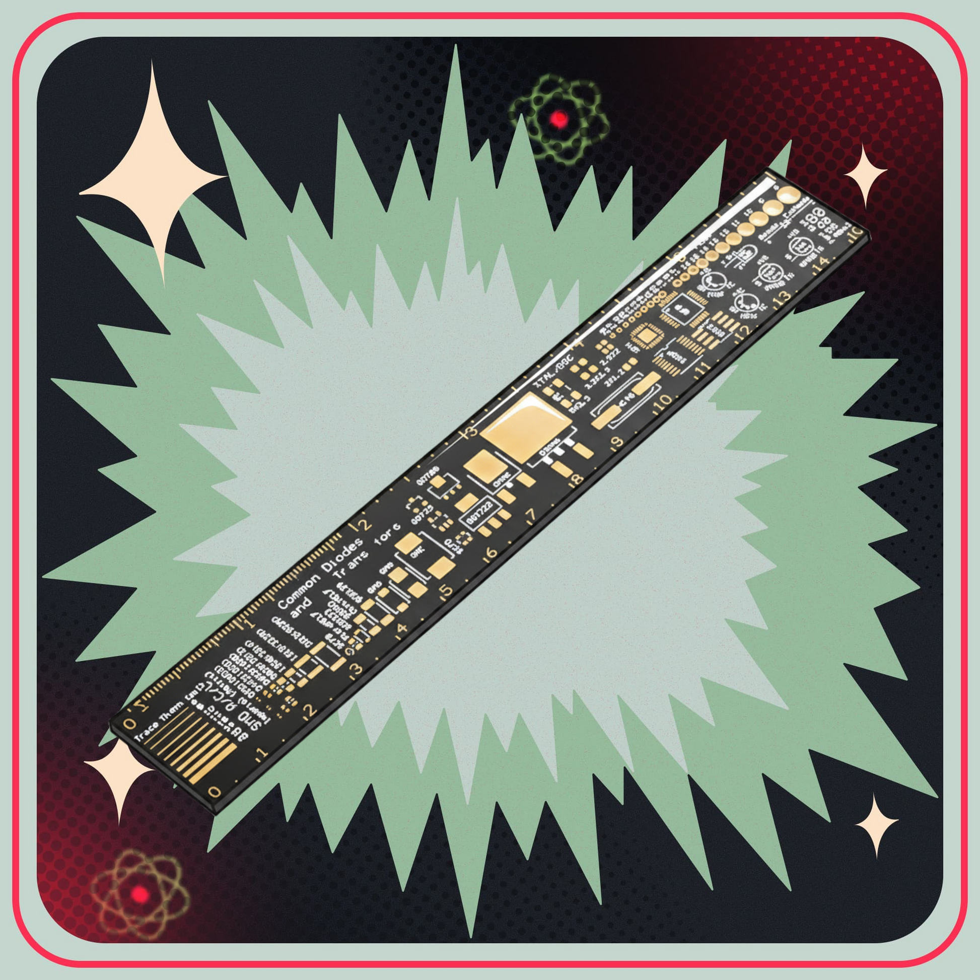 15cm PCB Ingenjörs Linjal / PCB Ruler