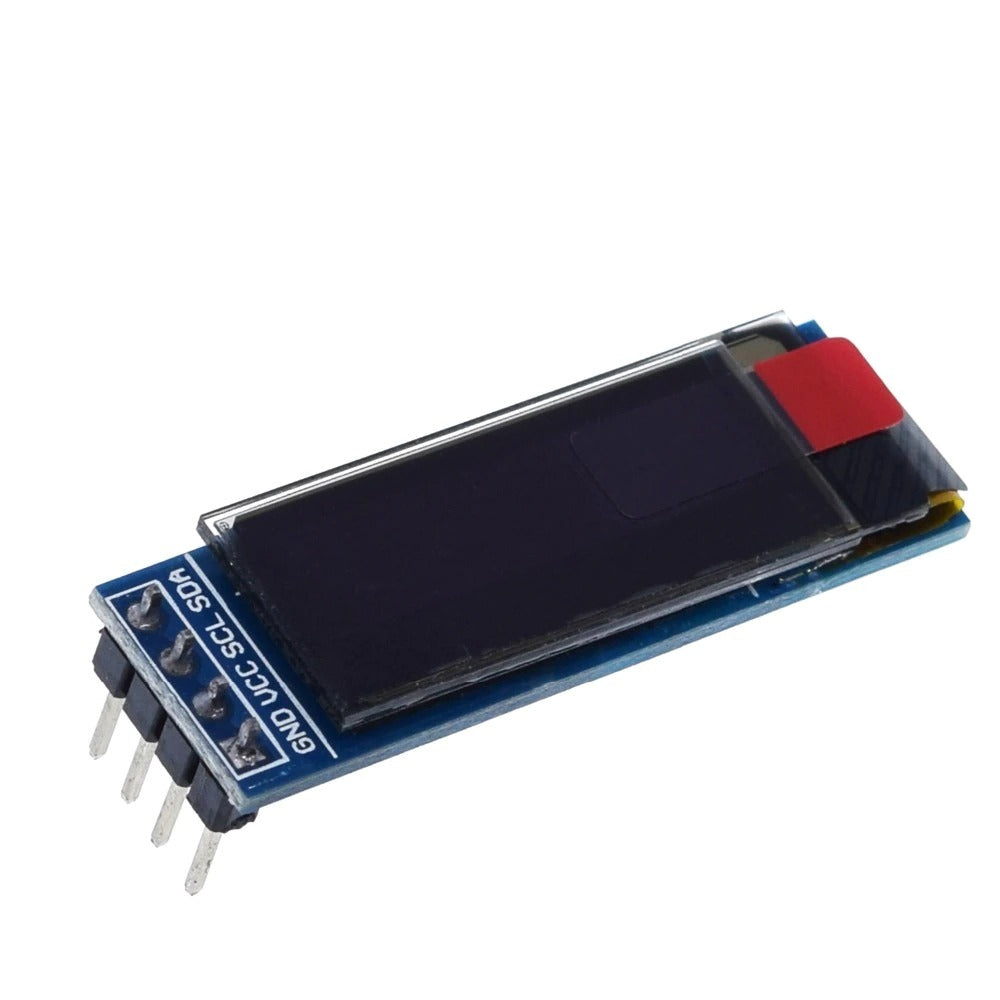 0.91" OLED display 128x32 pixels i hvide baggrund