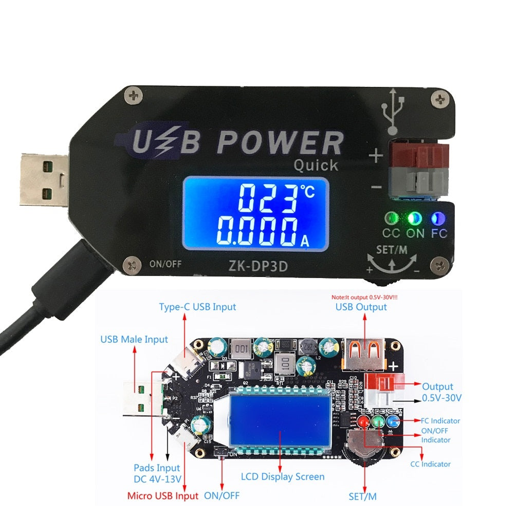 Image of ZK-DP3D Strømforsyning USB drevet i detaljer