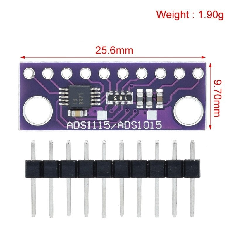 Størrelse af et ADS1015 ADC Modul 