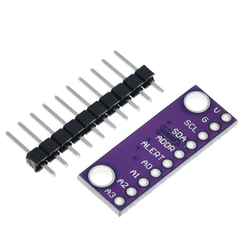 bagsiden af et ADS1015 ADC Modul med pin