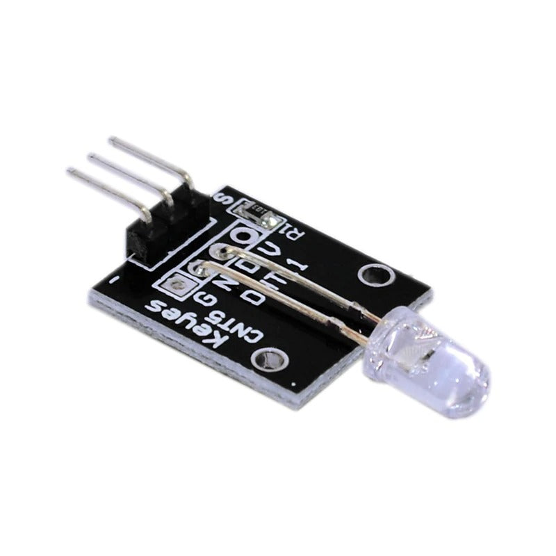 Forsiden af Auto blink LED RGB der vender mod højre