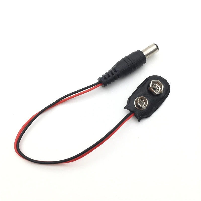 9v Batteri Clip med DC Stik