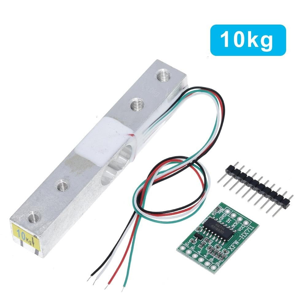Vægtsensor (Vejecelle) 10kg inklusiv HX711 forstærker