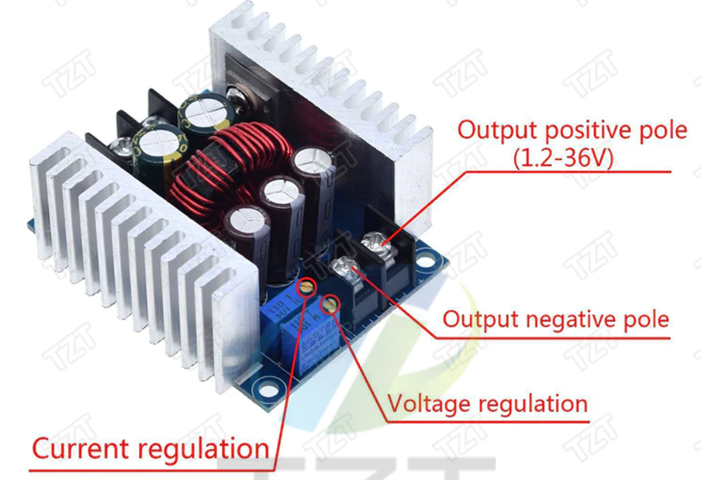 specifikationer af 300W step down converter med strømbegrænsning 2