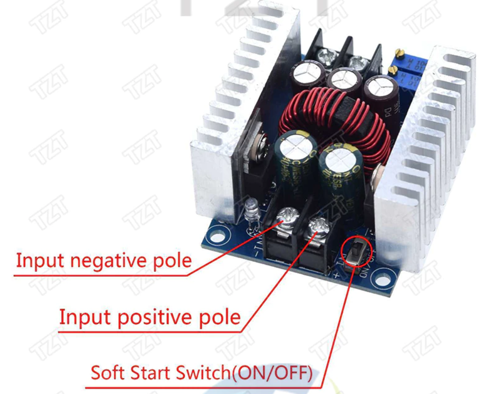 Image of specifikationer af 300W step down converter med strømbegrænsning