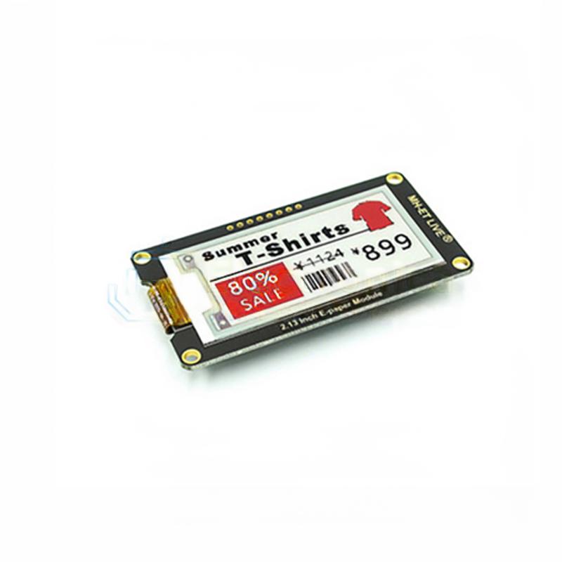 2,13" Display E-papper /e-ink display med svarta och röda pixelfärger