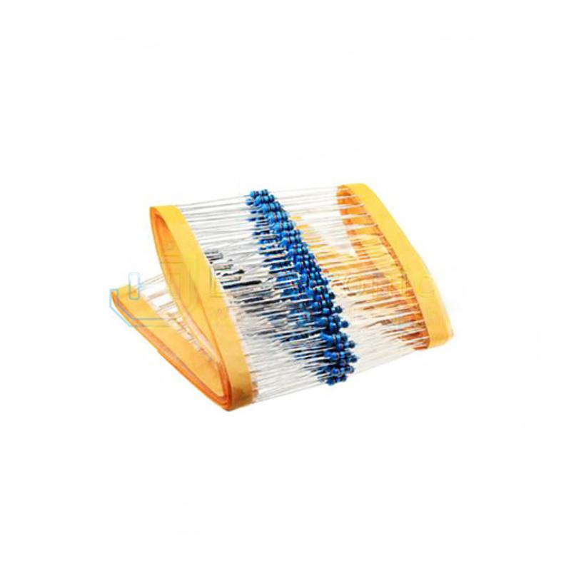 Image of 1/4W 1% modstands Kit 600styk, 30 størrelser i hvide baggrund