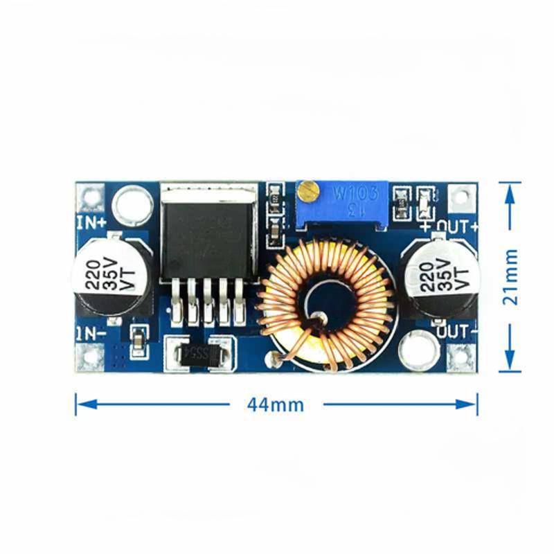 Størrelse af en XL4005 5A DC-DC Step-Down Converter