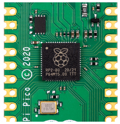 et nærbilde af Raspberry Pi Pico 