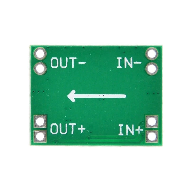 Image of bagsiden af en XM1584 DC-DC step down konverter med hvid bagground