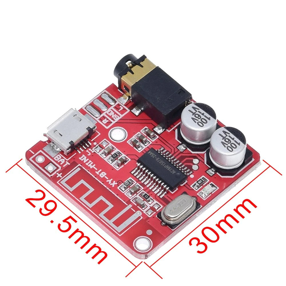 Image of Dimensioner af Bluetooth audio modtager modul