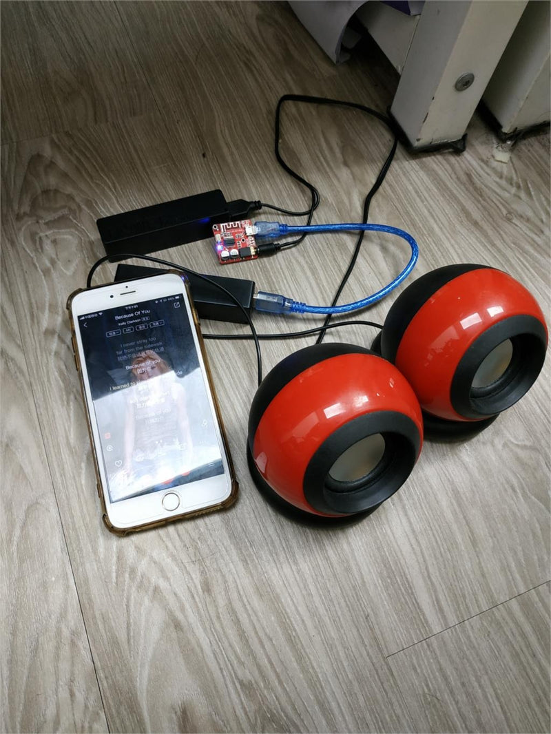 Bluetooth audio modtager modul med mobil og højtaler