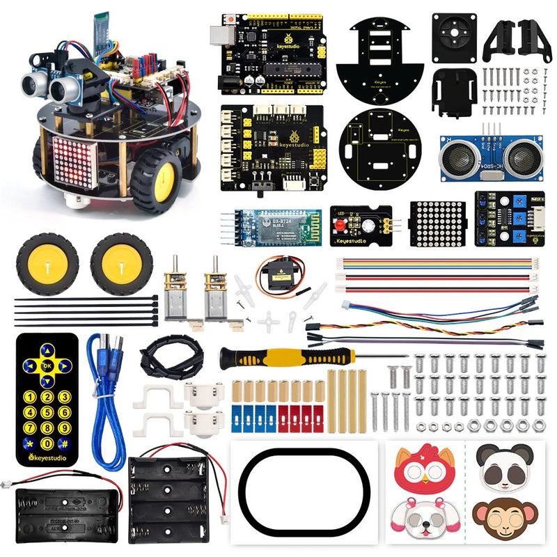 Komponenter af en Lille Skildpadde Arduino Robot   