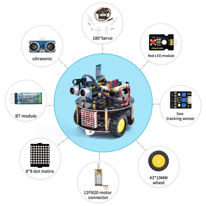 Sensor moduler og komponenter af en Lille skildpadde Arduino robot