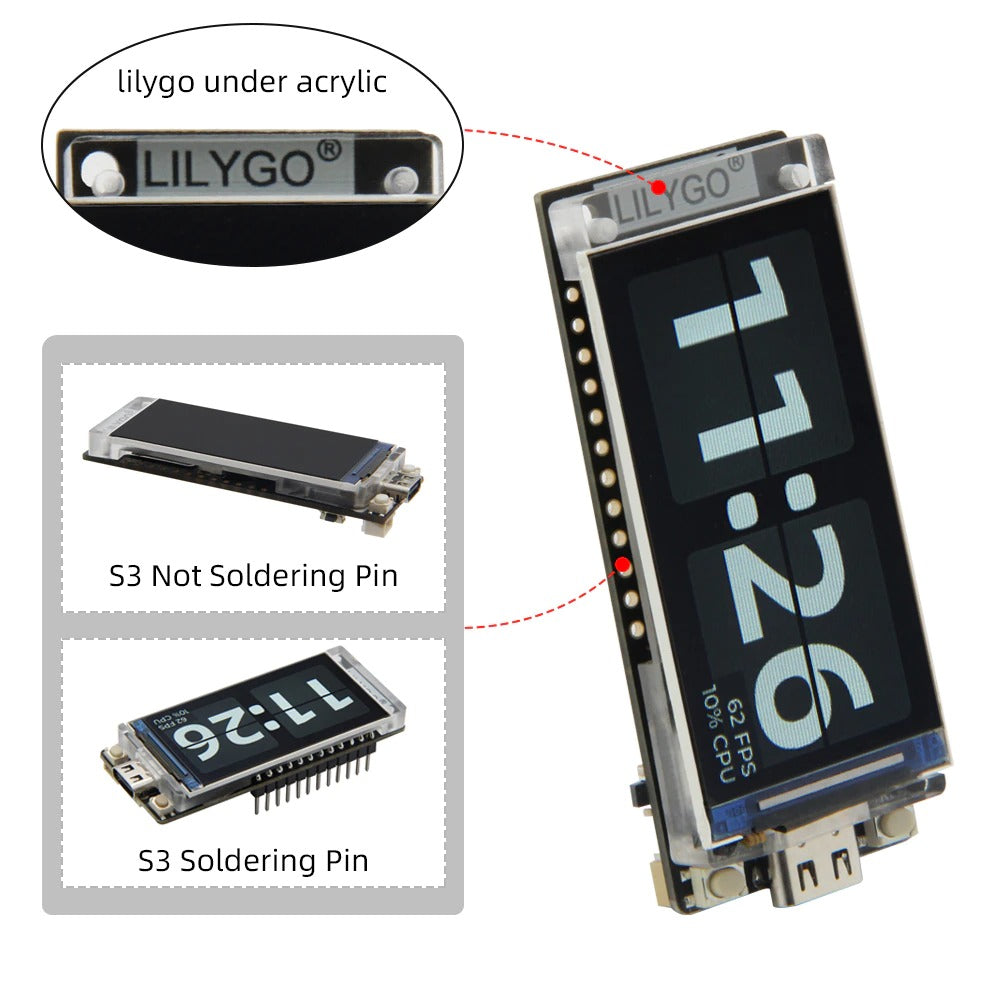 nærbilledet af LilyGO TTGO T-Display S3 ESP32-S3
